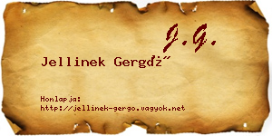 Jellinek Gergő névjegykártya