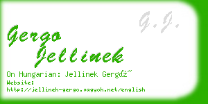 gergo jellinek business card
